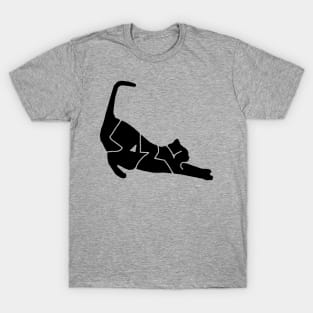 Lazy Cat - Black Typography T-Shirt